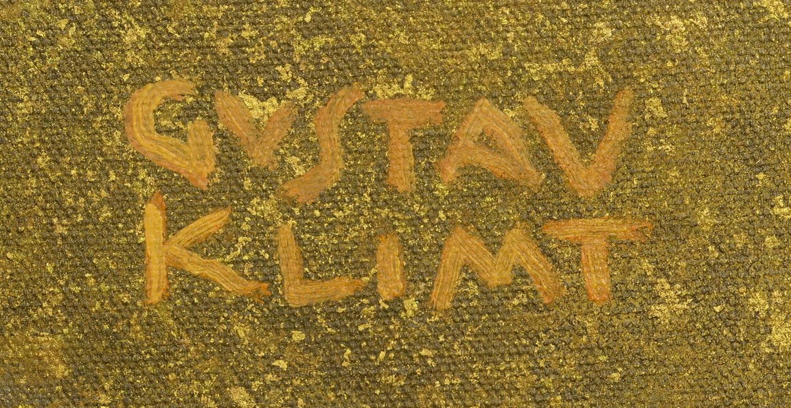 Gustav Klimt, The Kiss, detail