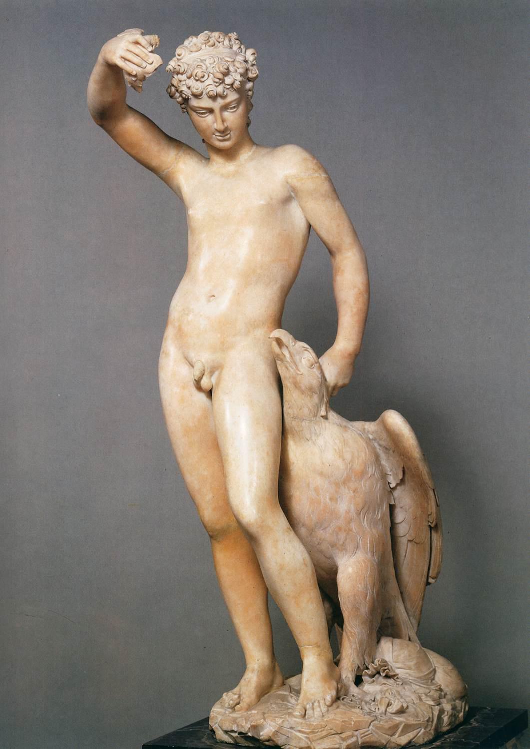 Benvenuto Cellini, Ganymede (1548-1550; marble interventions on original torso from 1st-2nd century AD; Florence, Museo Nazionale del Bargello)