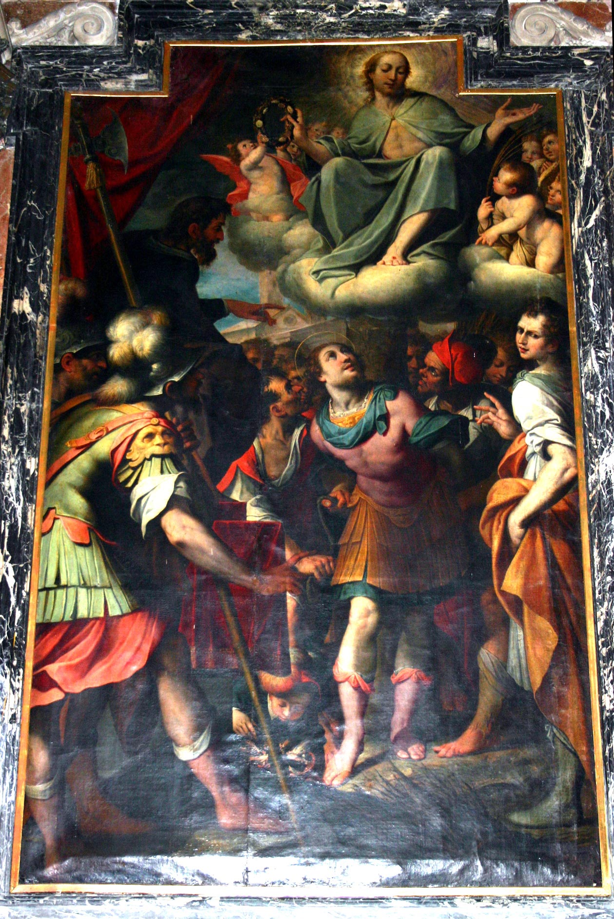 Camillo Procaccini, Martyrdom of St. Theodore (c. 1595; oil on canvas, 322 x 190 cm; Milan, Santo Stefano Maggiore)