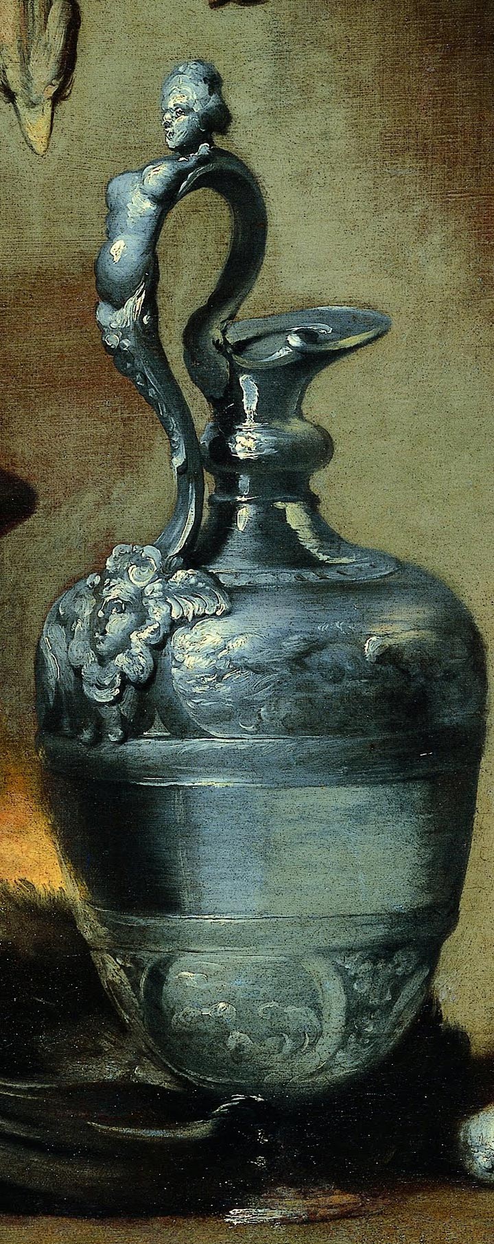 Bernardo Strozzi, The Cook, detail of the tinker