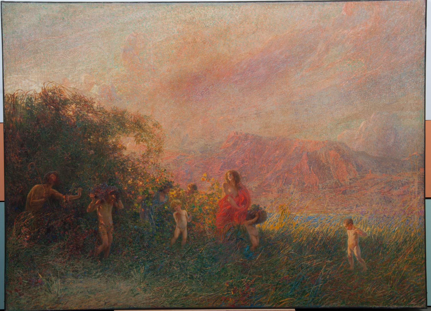 Plinio Nomellini, Ditirambo (1905 circa; olio su tela, 128 x 178 cm; Novara, Galleria d’Arte Moderna “Paolo e Adele Giannoni”)