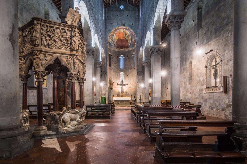 The pulpit inside the church of St. Andrew in Pistoia. Photo: Diocese of Pistoia