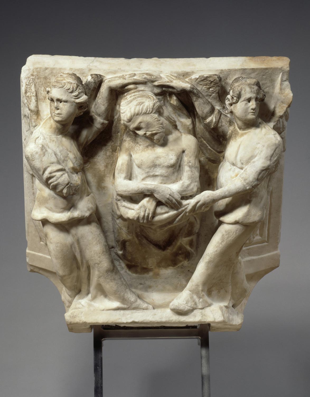 Giovanni Pisano, Pieta and Angels (1301; marble, height 34 cm; Berlin, Bode Museum)