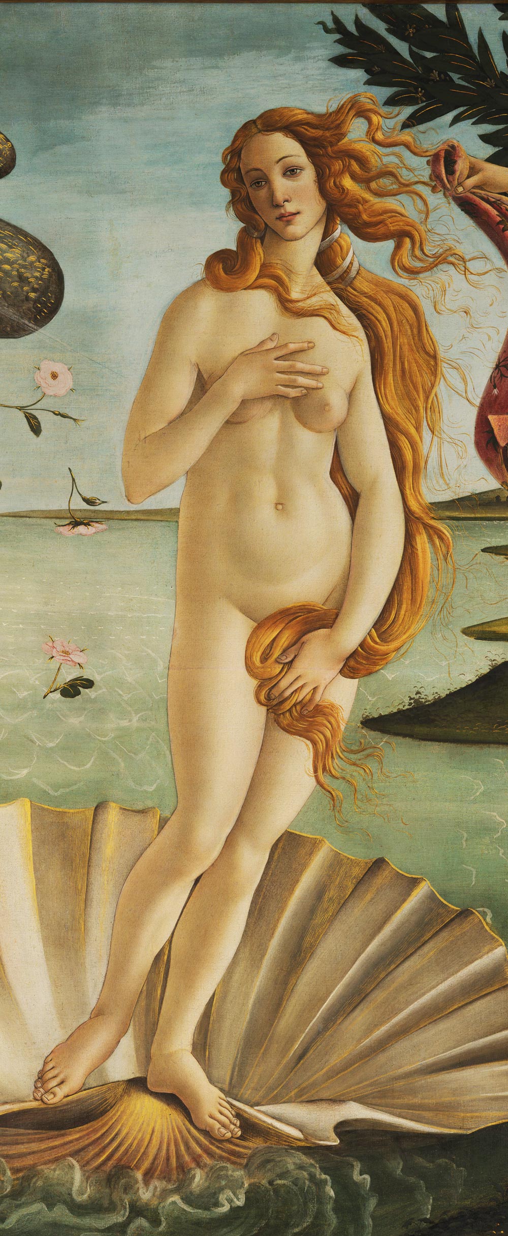 Sandro Botticelli, Birth of Venus, detail of the figure of Venus