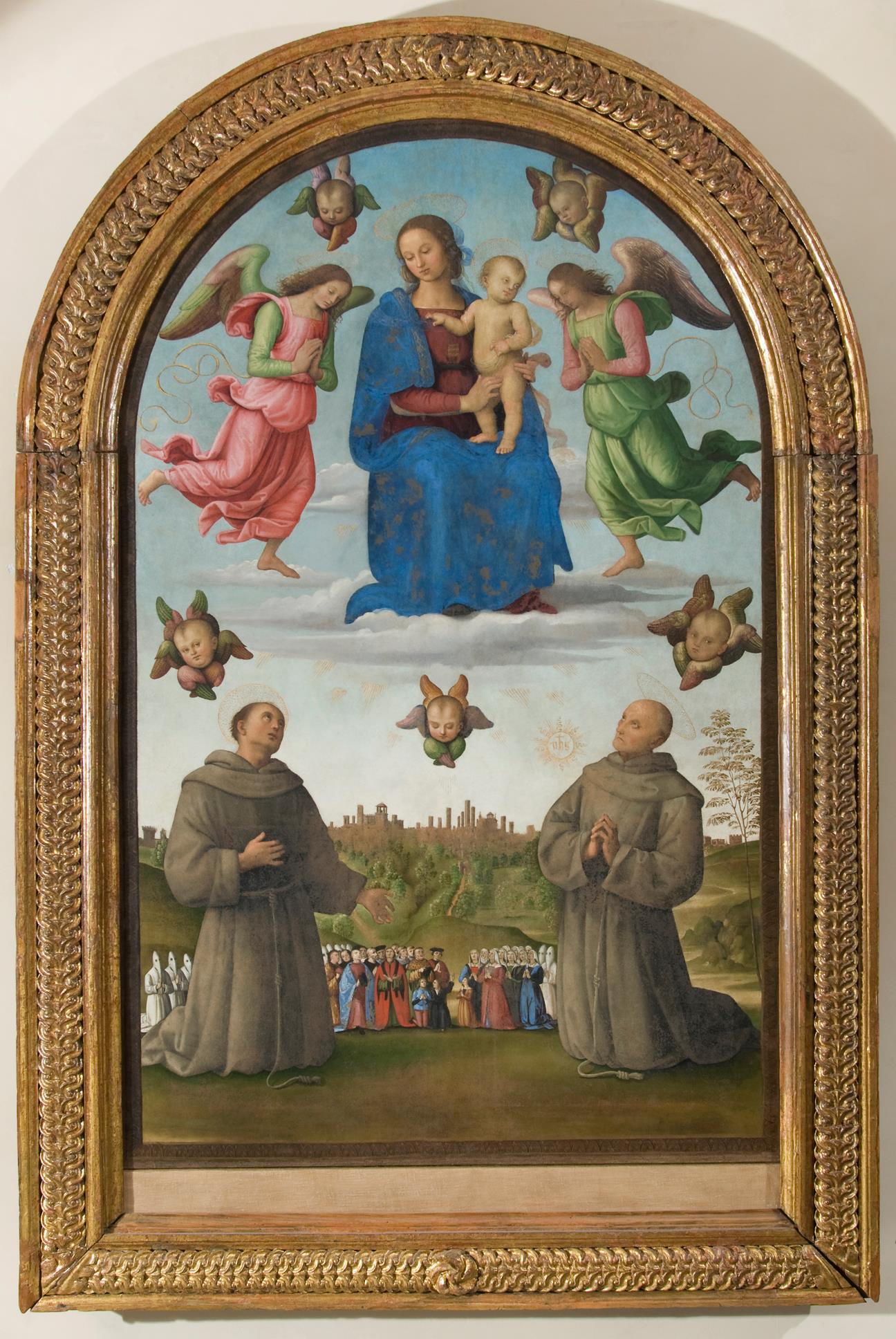 Perugino, Gonfalone della Giustizia (1501 circa; tempera e olio su tela, 278 x 138 cm; Perugia, Galleria Nazionale dell'Umbria)