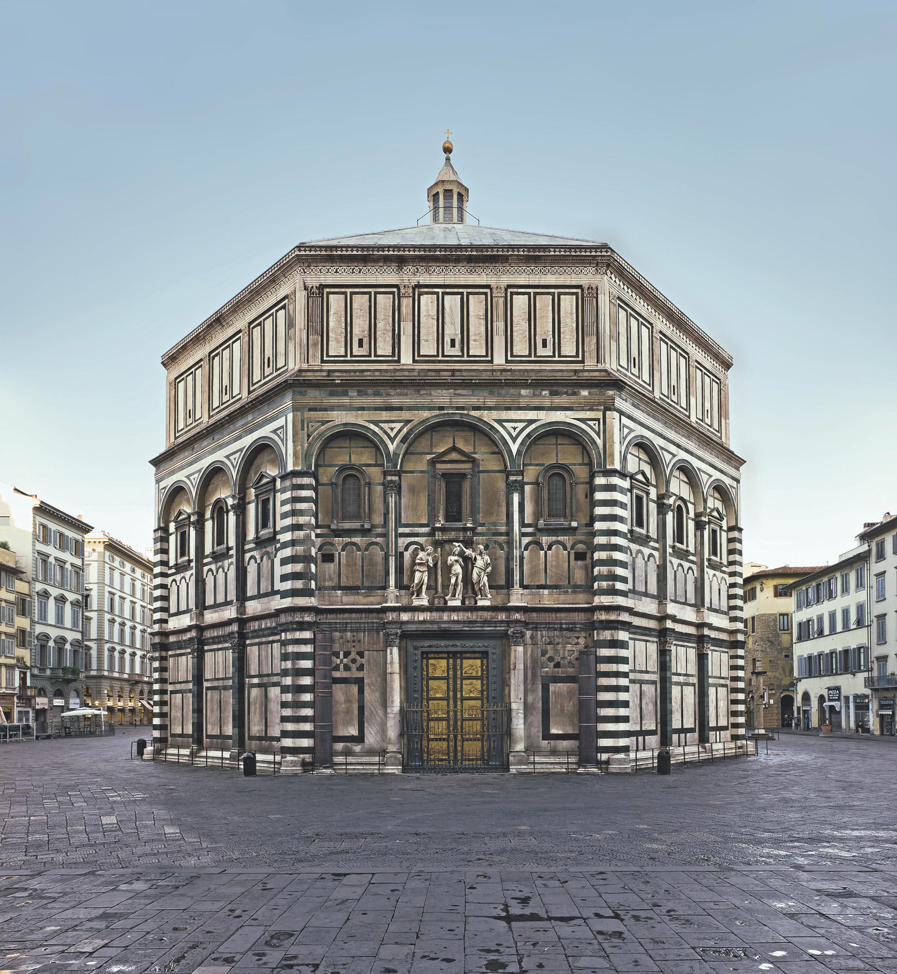 The Baptistery of Florence, with reproductions of the doors (the originals are kept in the Duomo Museum)