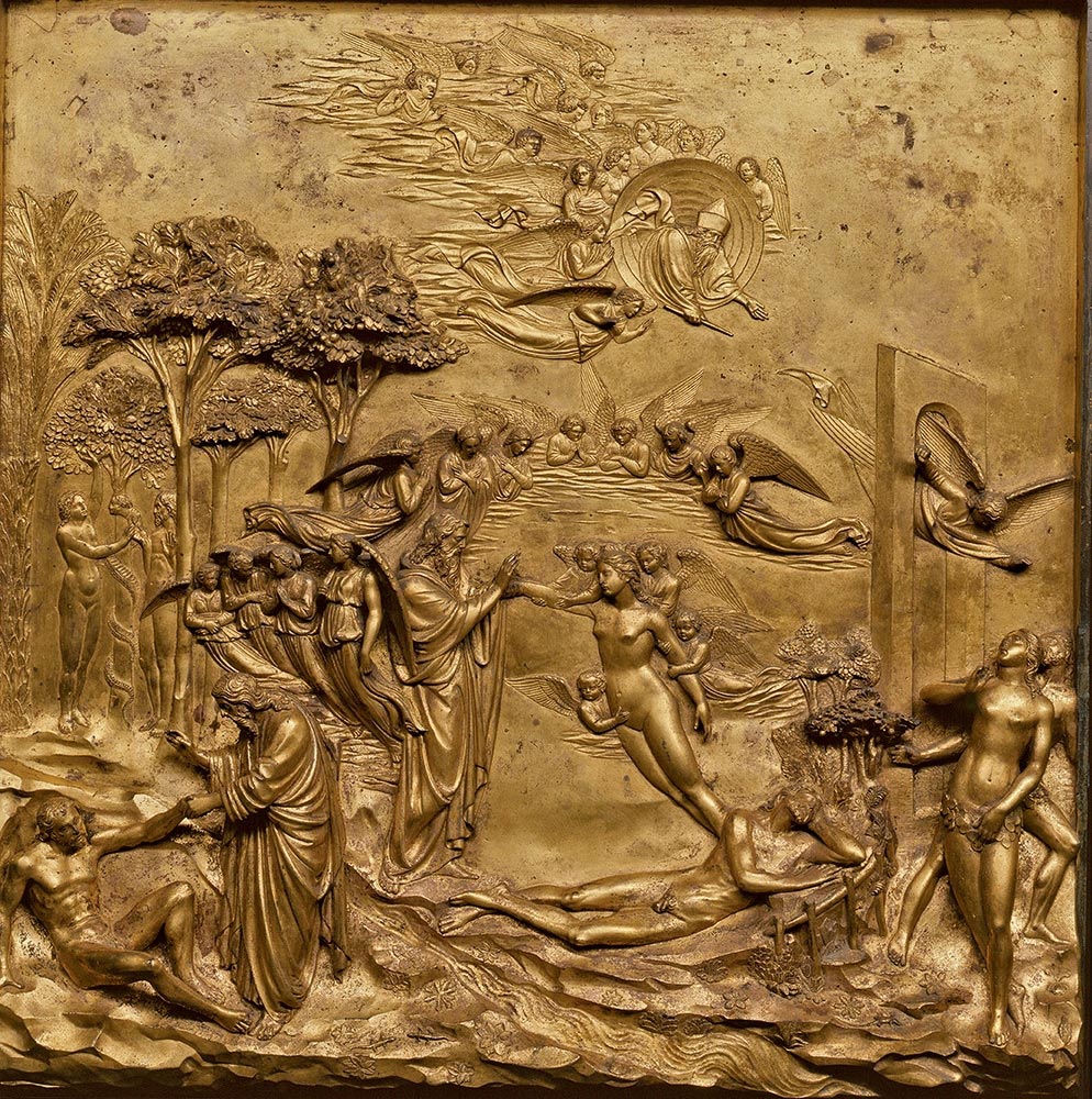 Lorenzo Ghiberti, Gate of Paradise, Adam and Eve