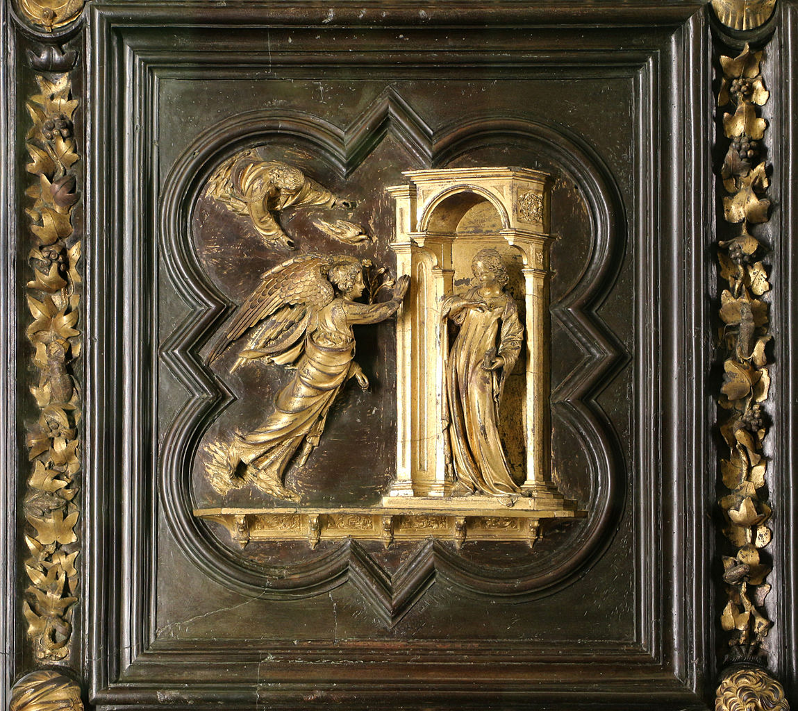 Lorenzo Ghiberti, North Gate, Annunciation