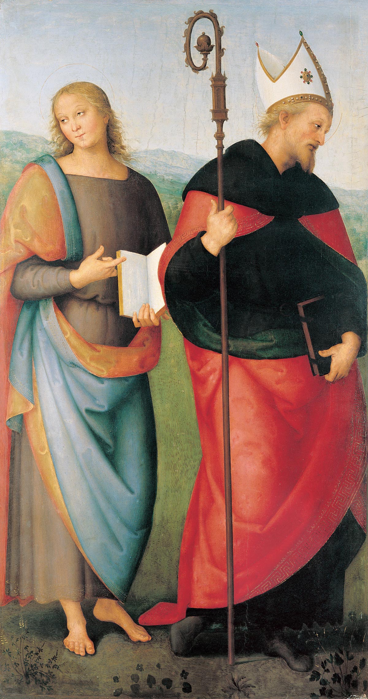 Perugino, Saints Philip and Augustine (c. 1502-1512; panel, 173 x 91 cm; Toulouse, Musée des Augustins)