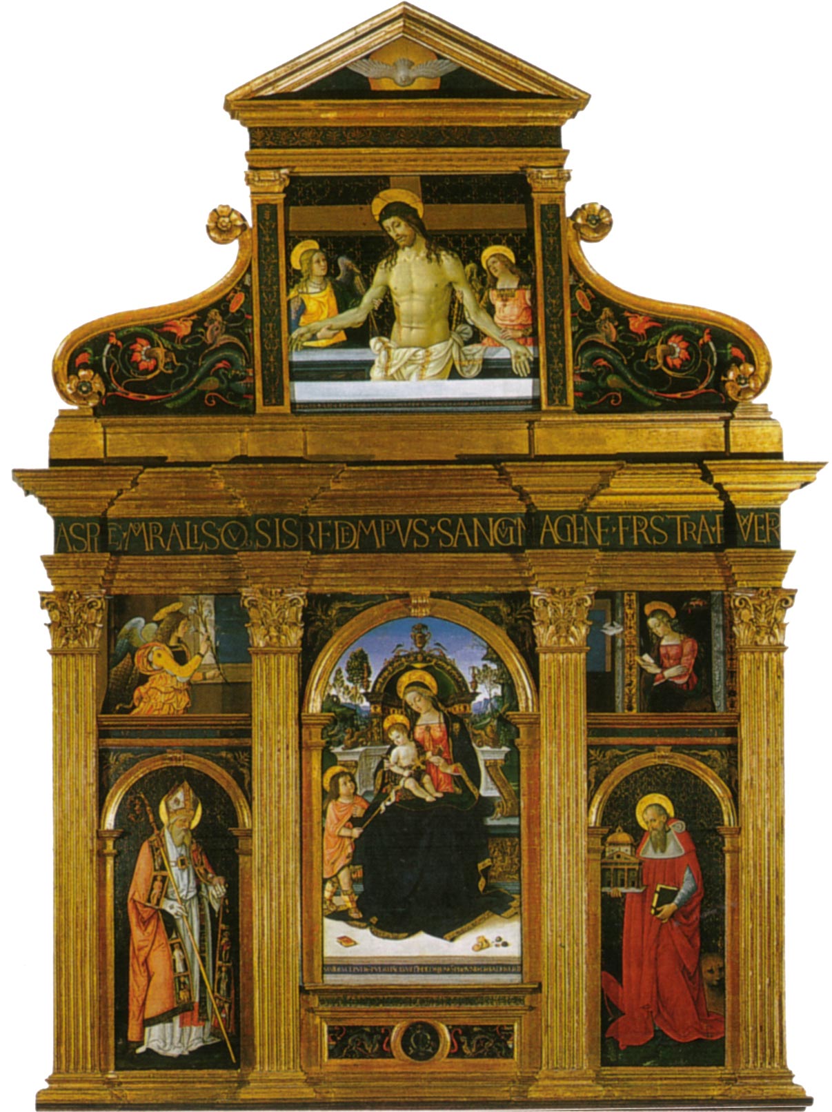 Pinturicchio, Altarpiece of Santa Maria dei Fossi (1496-1498; oil and panel on canvas, 513 × 314 cm; Perugia, National Gallery of Umbria)