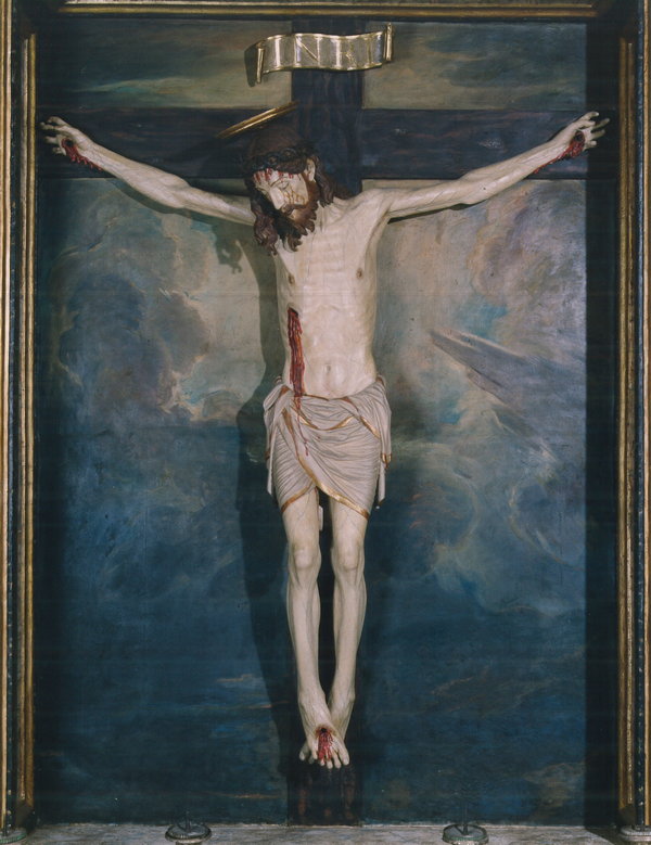 Giovanni Teutonico, Crucifix (1478; carved and painted wood; Perugia, San Pietro)
