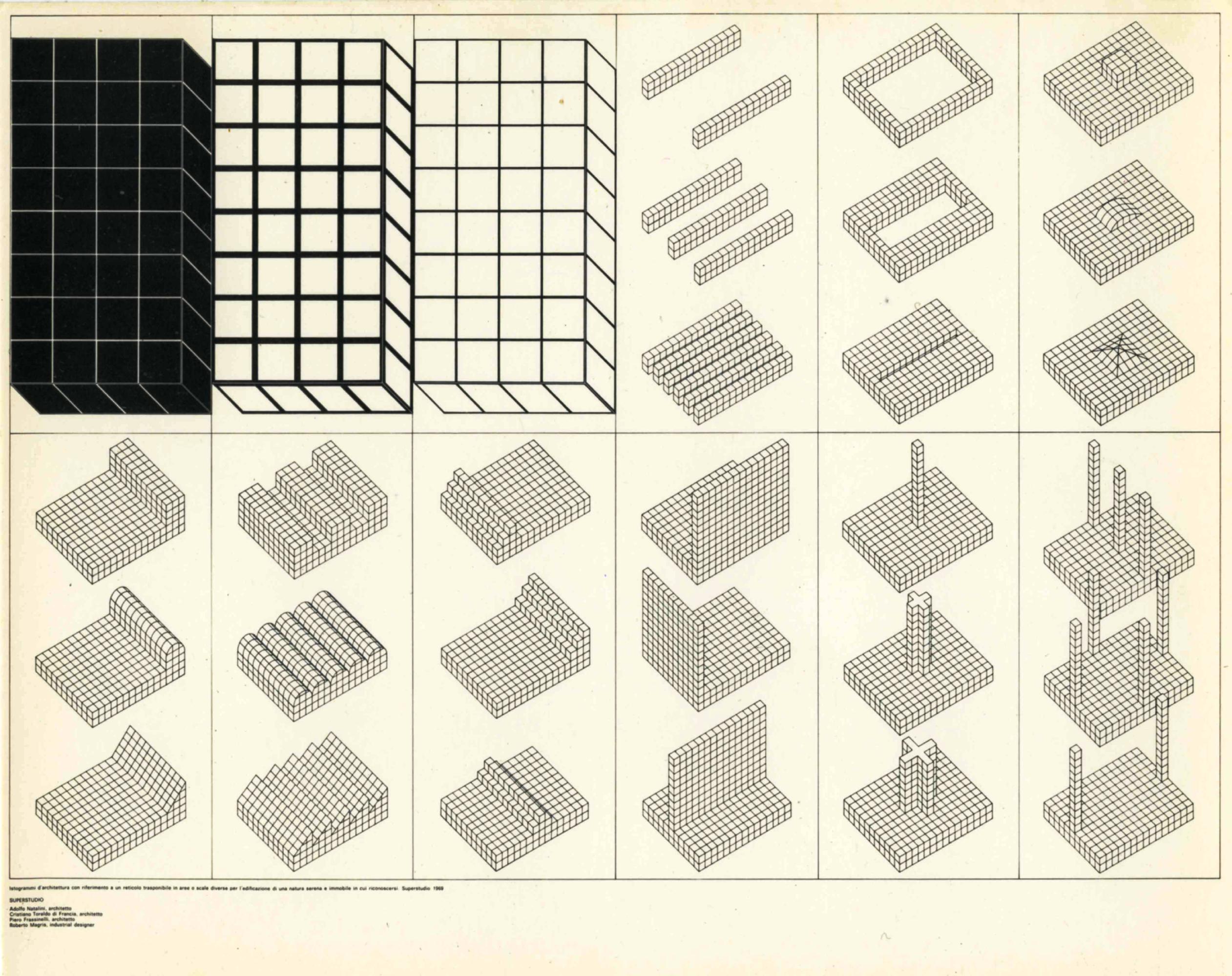 Superstudio, Catalogue of architectural histograms (1969). Photo: PAC