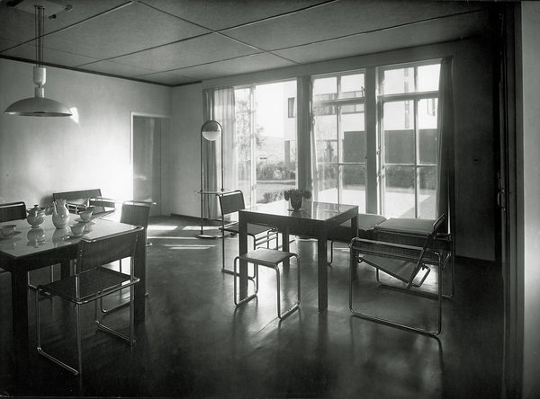 Wassily chairs inside the Weissenhof buildings designed by Walter Gropius, founder of the Bauhaus, in 1927