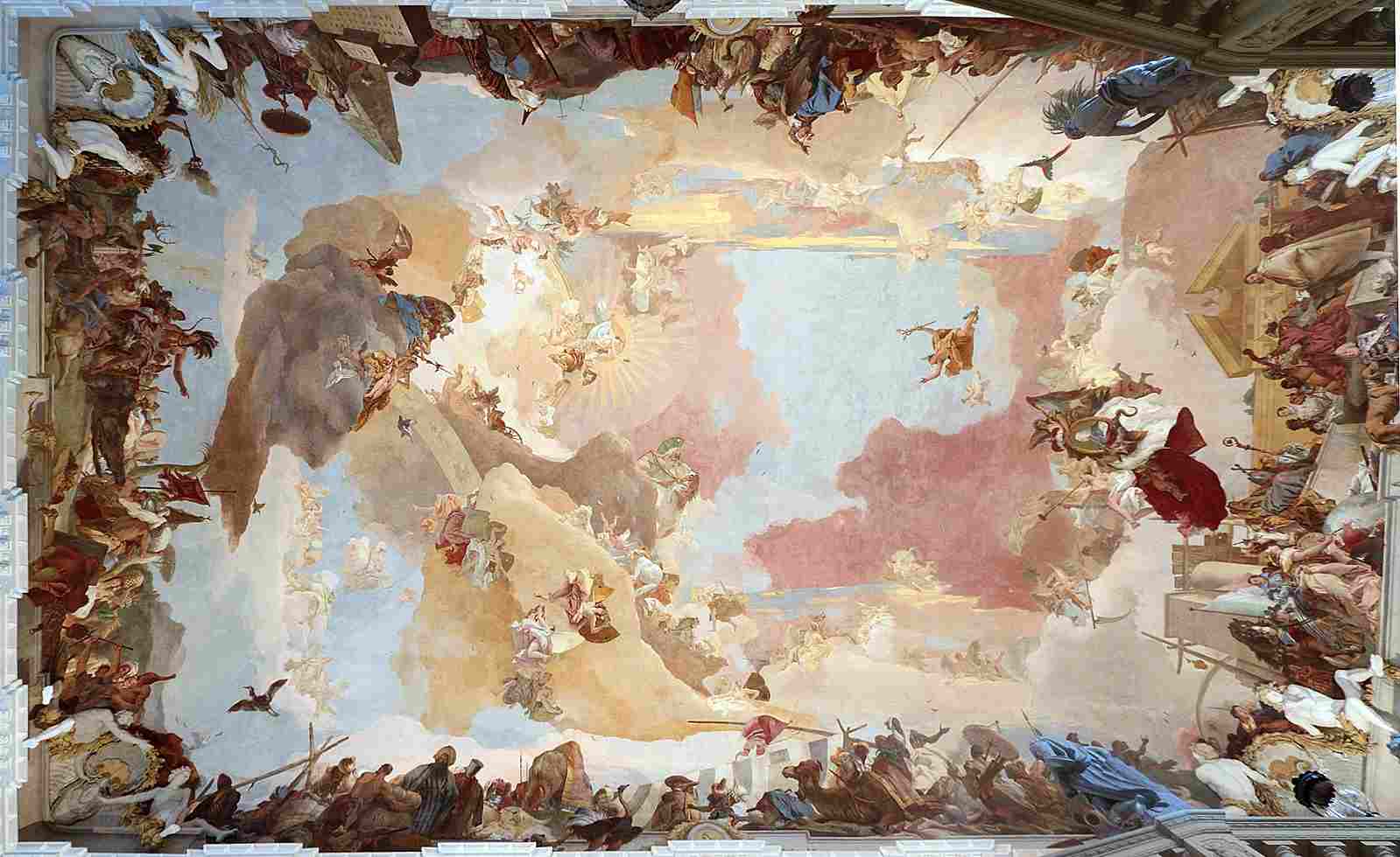 Giambattista Tiepolo, Apollo and the Continents (1753; fresco; Würzburg, Residenz)