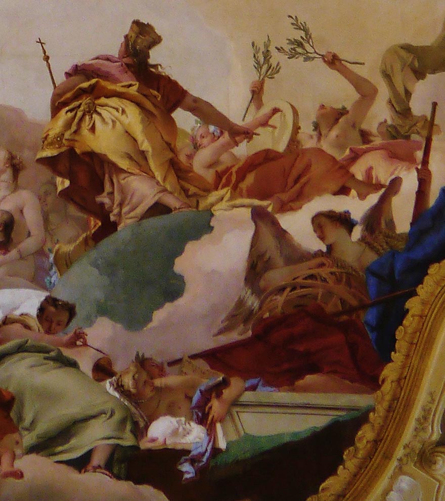 L'Italia e le allegorie di Pittura, Scultura, Musica e Astronomia