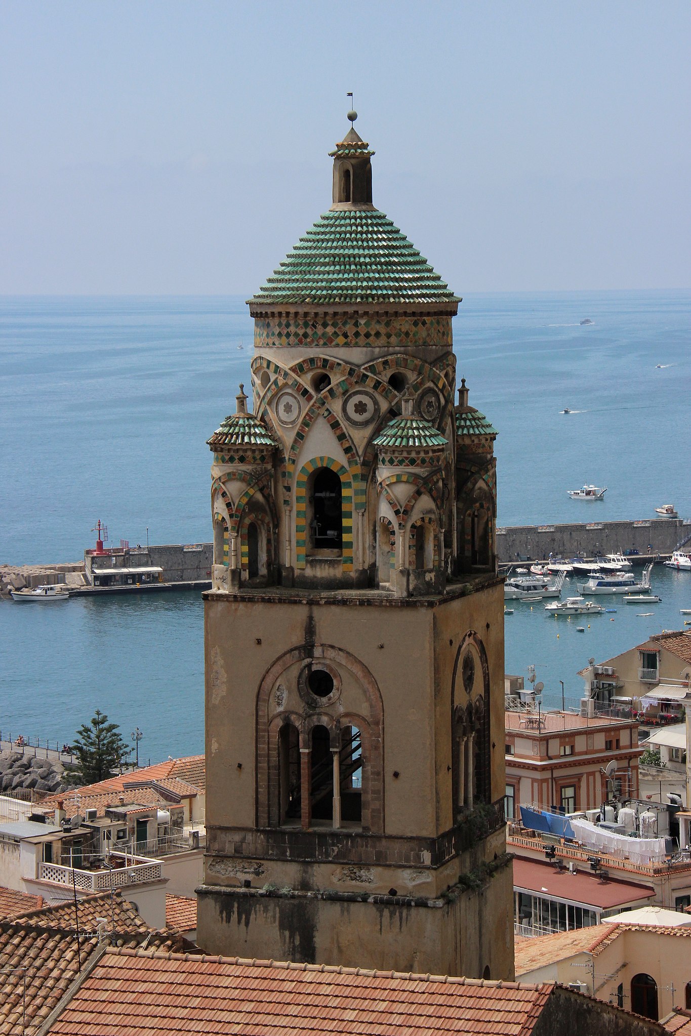 The bell tower of the Amalfi Cathedral. Photo: Miguel Hermoso Cuesta