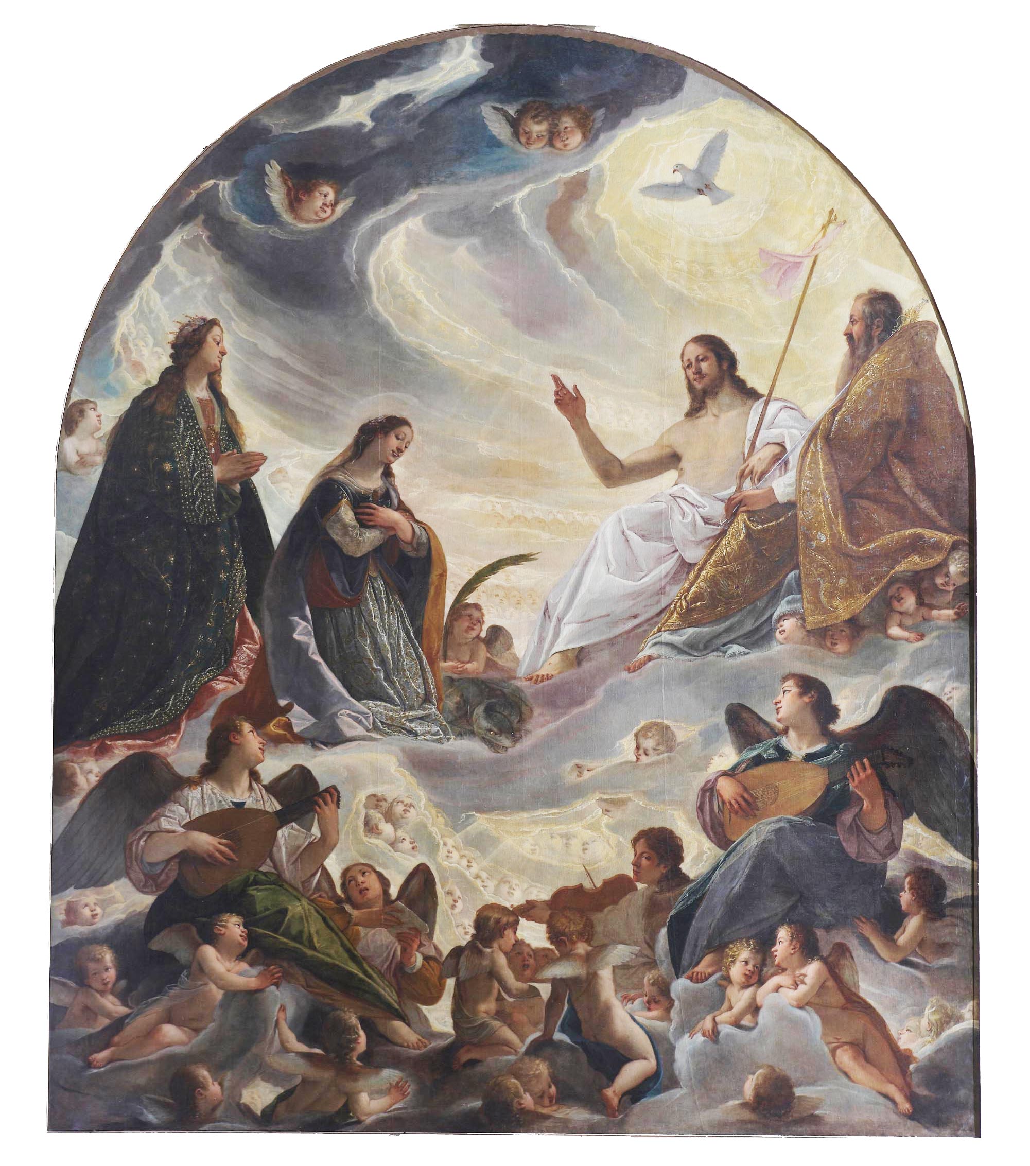 Antonio Maria Viani, The Virgin Presents Saint Margaret to the Holy Trinity (1619; oil on canvas, 450.2 x 374 cm; Mantua, Ducal Palace)