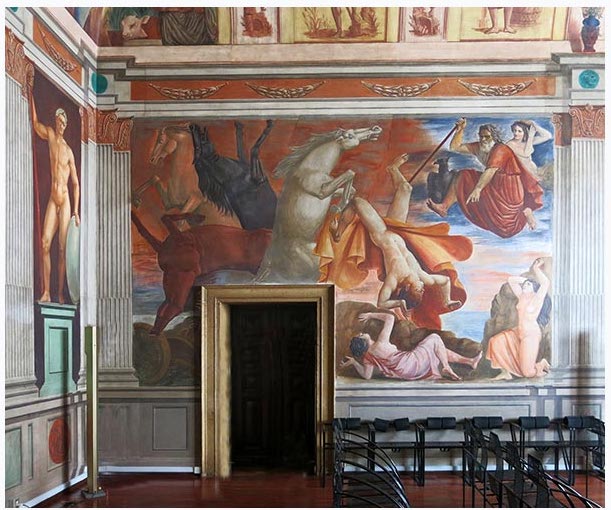 La caduta di Fetonte, dal ciclo murale dell'Arengo in Ferrara (1934 - 1938)