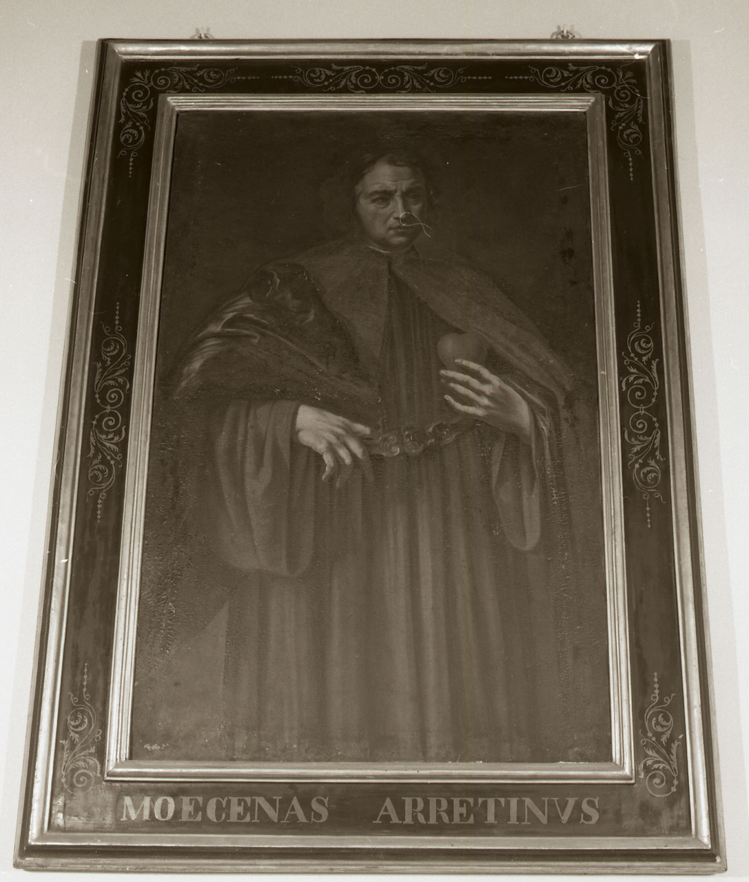 Bernardino Santini, Mecenate (1648-1652; olio su tela, 156 x 96 cm; Arezzo, Palazzo Comunale)
