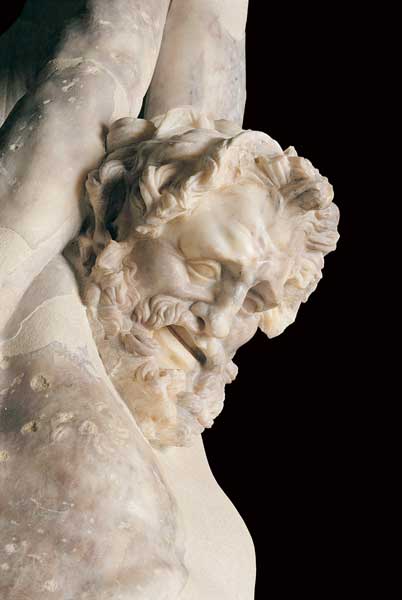 Arte romana (da originale greco del II secolo a.C.), Marsia (marmo pavonazzetto, altezza 266 cm; Roma, Musei Capitolini, inv. MC1077)