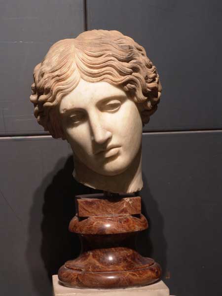 Arte romana (da originale greco), Testa di amazzone (marmo; Roma, Musei Capitolini, inv. MC1091)