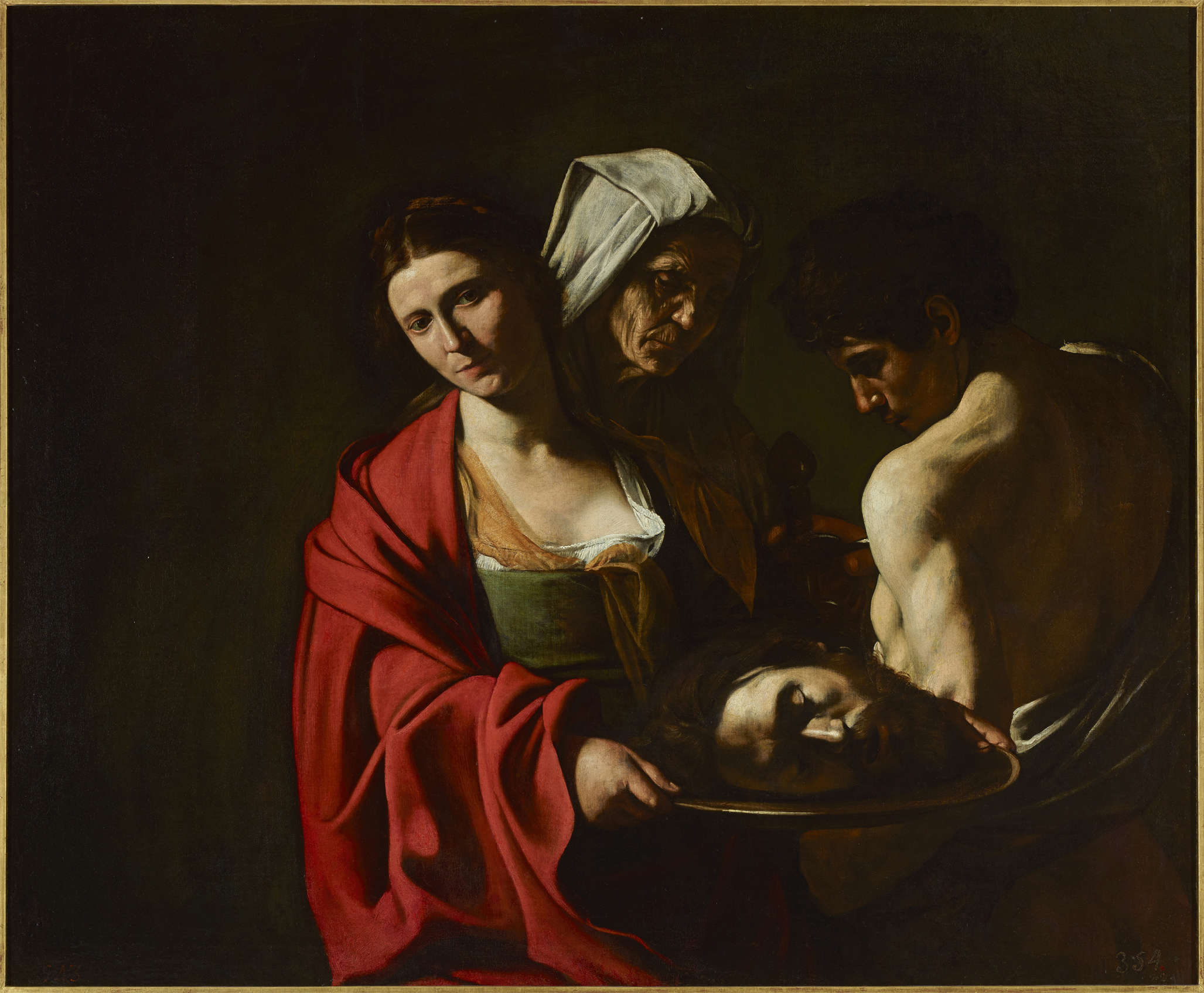 Caravaggio, Salome with the Head of the Baptist (1606-1607; oil on canvas, 116 x 140 cm; Madrid, Royal Collections Gallery)