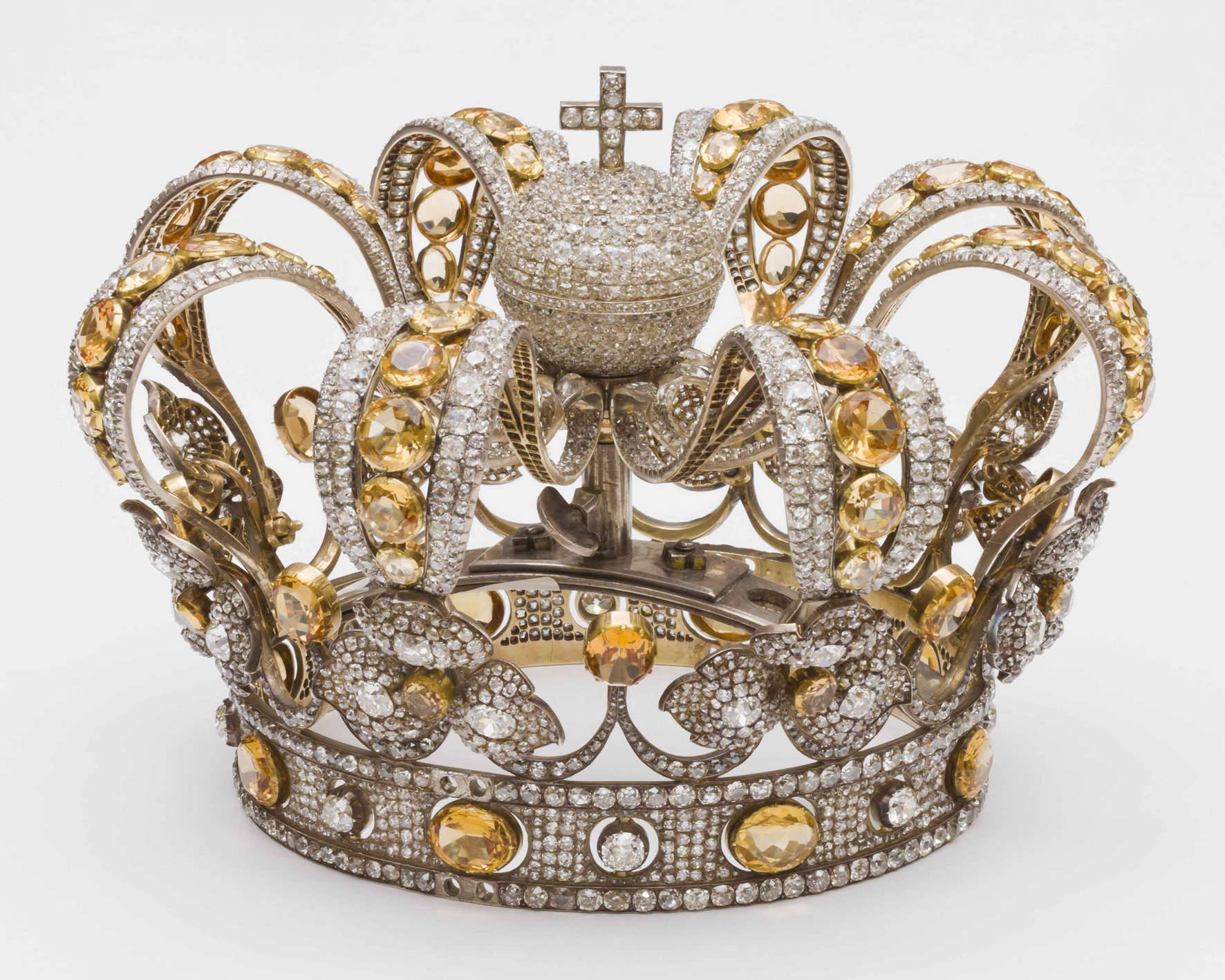 Narciso Práxedes Soria, Crown of the Virgin of Atocha (1852; silver, diamonds, topazes, 16 x 14 cm; Madrid, Royal Collections Gallery)