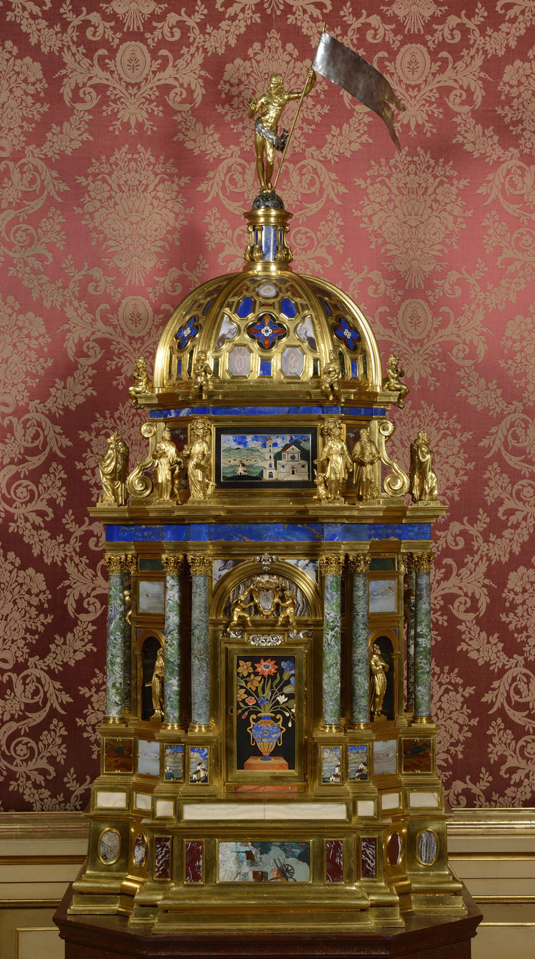 Domenico Montini, Tabernacle (1619; bronze, silver, and semiprecious stones, 503 x 245 cm; Madrid, Gallery of the Royal Collections)