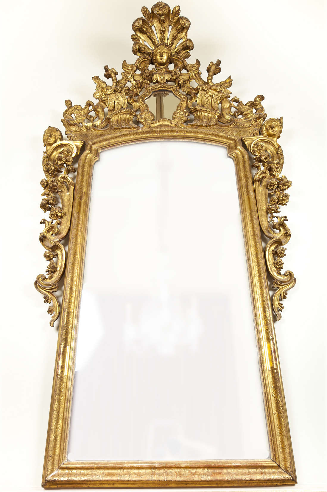 Filippo Juvarra, Mirror (1735-1736; carved and gilded wood, glass, 245 x 133 cm; Madrid, Gallery of the Royal Collections)