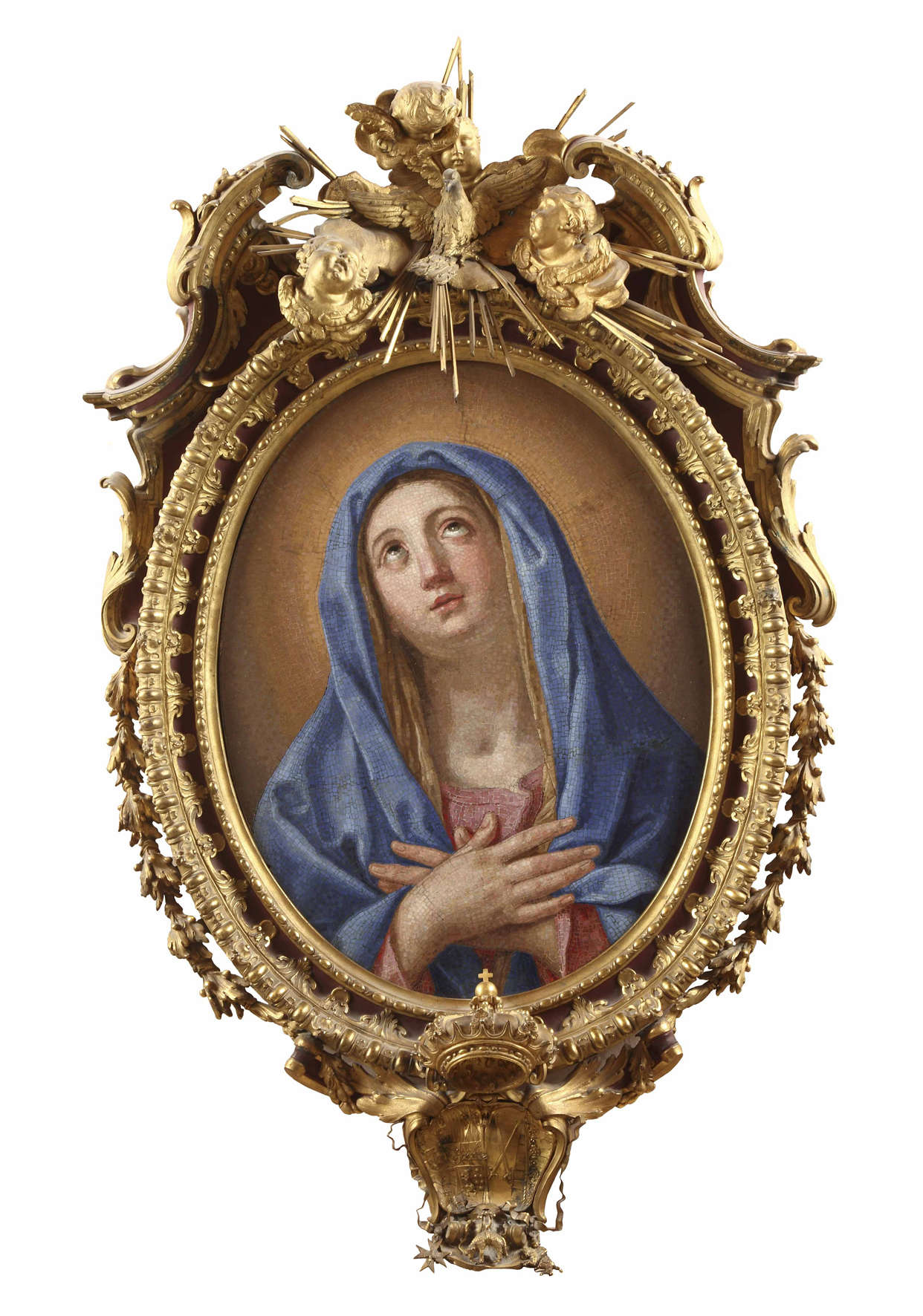 Pietro Paolo Cristofari, The Virgin Mary (1738; mosaic, 65 x 50 cm; Madrid, Gallery of the Royal Collections)