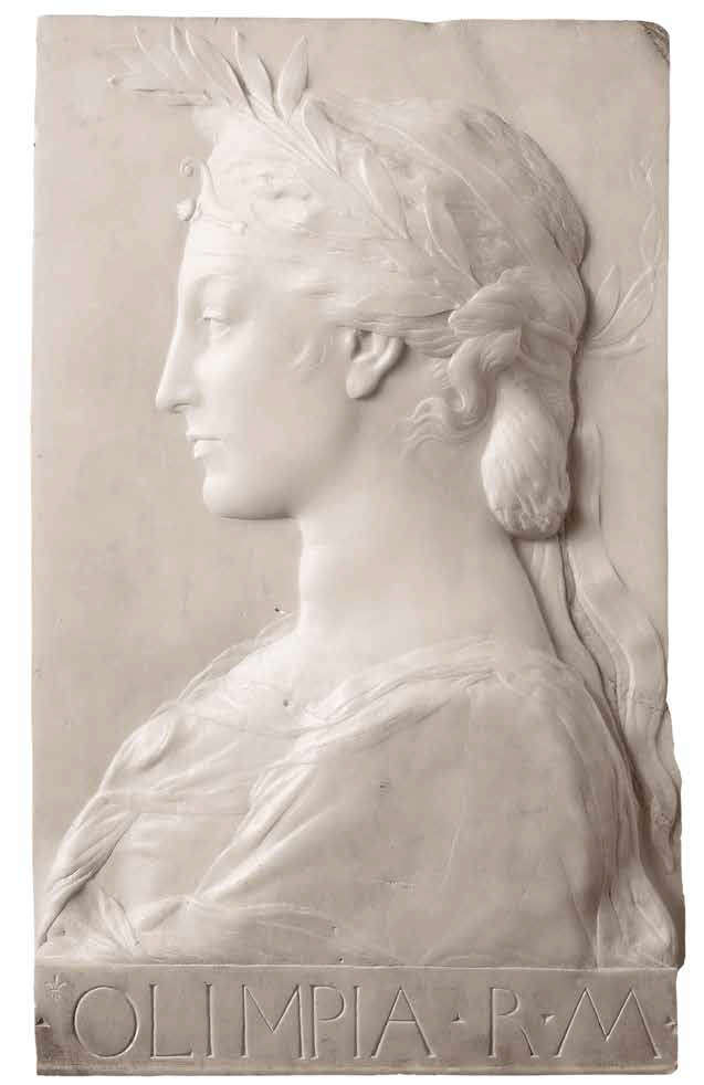 Desiderio da Settignano, Olympia Queen of the Macedonians (c. 1460-1464; marble, 55 x 35 x 7 cm; San Ildefonso, Palacio Real de la Granja)
