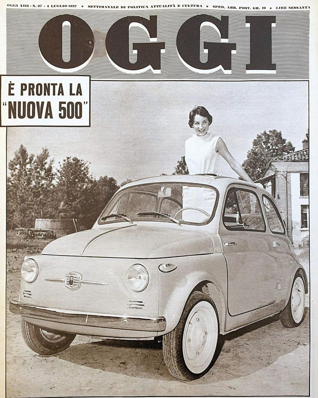 Pagina di Oggi con la Nuova 500