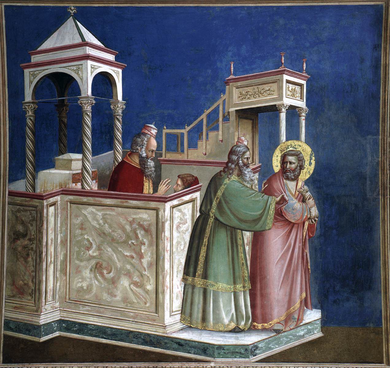 Giotto, Expulsion of Joachim (1304-1306; fresco; Padua, Scrovegni Chapel)