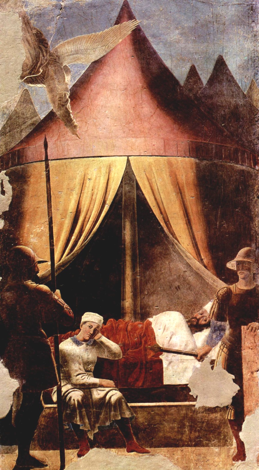Piero della Francesca, Dream of Constantine (1452-1466; fresco, 329 x 190 cm; Arezzo, San Francesco, Bacci Chapel)