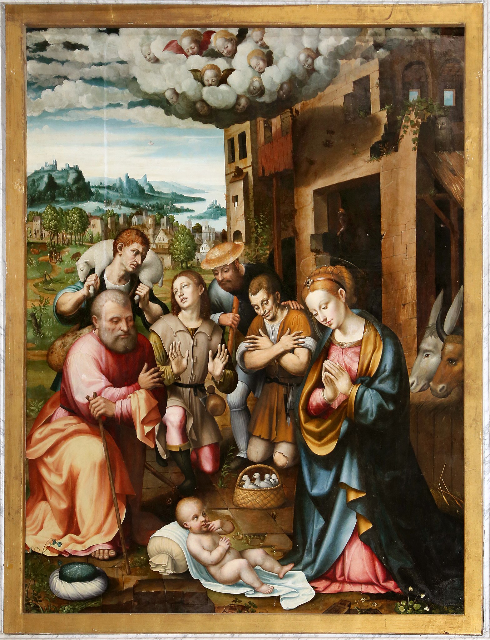 Antonio Semino, Adoration of the Shepherds (1535; panel; Savona, San Giovanni Battista)