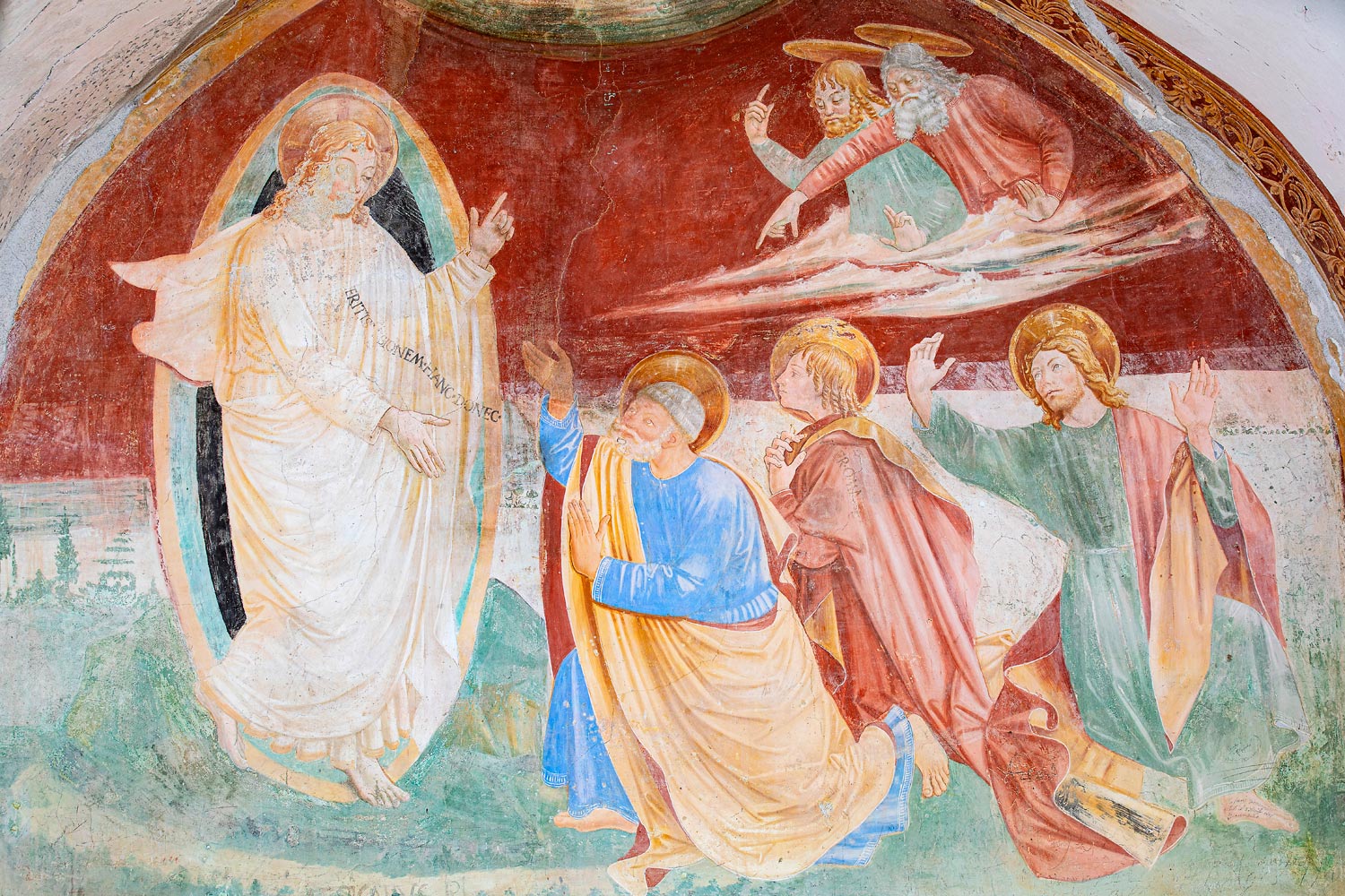 Fresco in the oratory of the Transfiguration on Mount Tabor