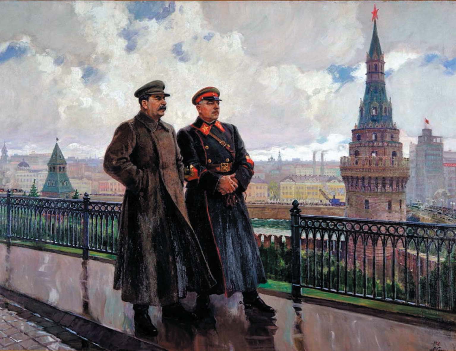 Aleksandr Gerasimov, Stalin e Voroshilov al Cremlino (1938; olio su tela, 296 x 386 cm; Mosca, Galleria Tret'jakov)
 Aleksandr Gerasimov, Stalin e Voroshilov al Cremlino (1938; olio su tela, 296 x 386 cm; Mosca, Galleria Tret'jakov)