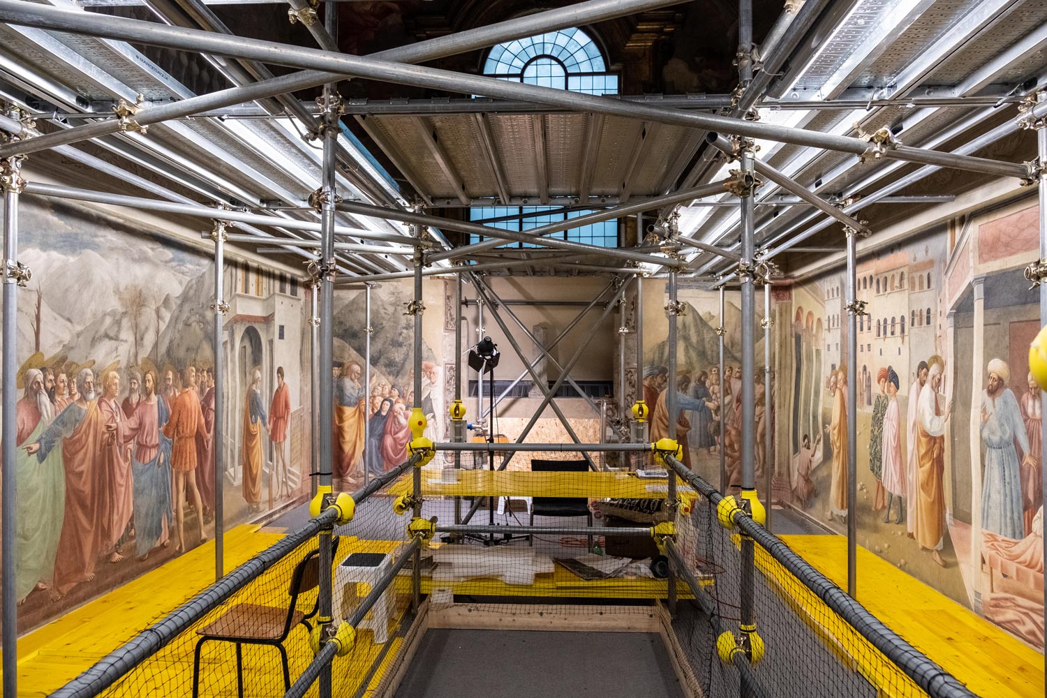 Florence, Brancacci Chapel restoration continues. Off to the second phase