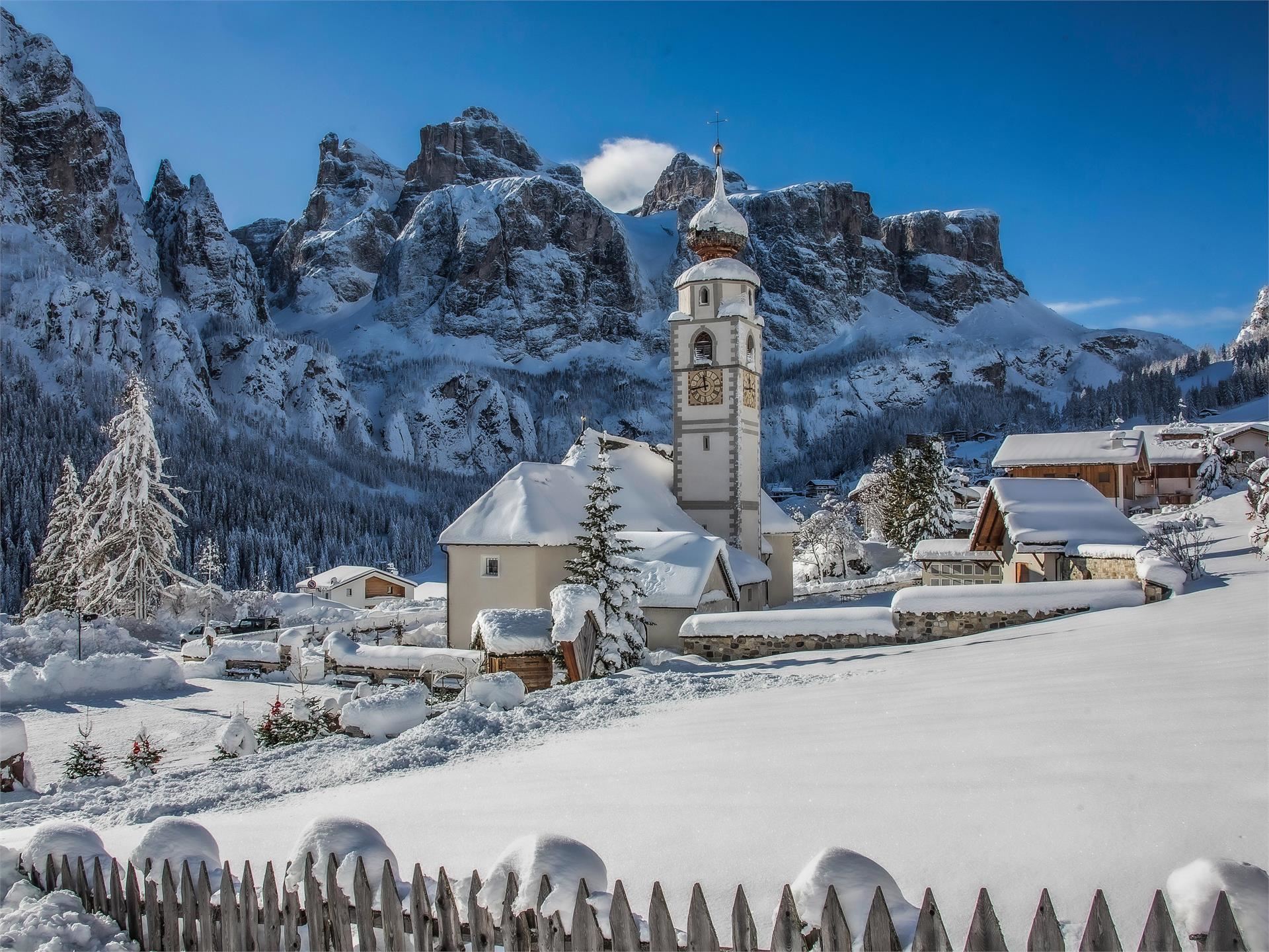 The church of San Vigilio in Colfosco