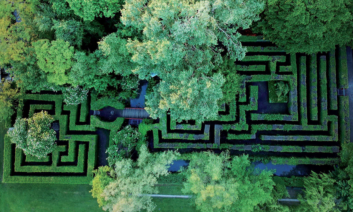 The two labyrinths. Photo: Castle of San Pelagio