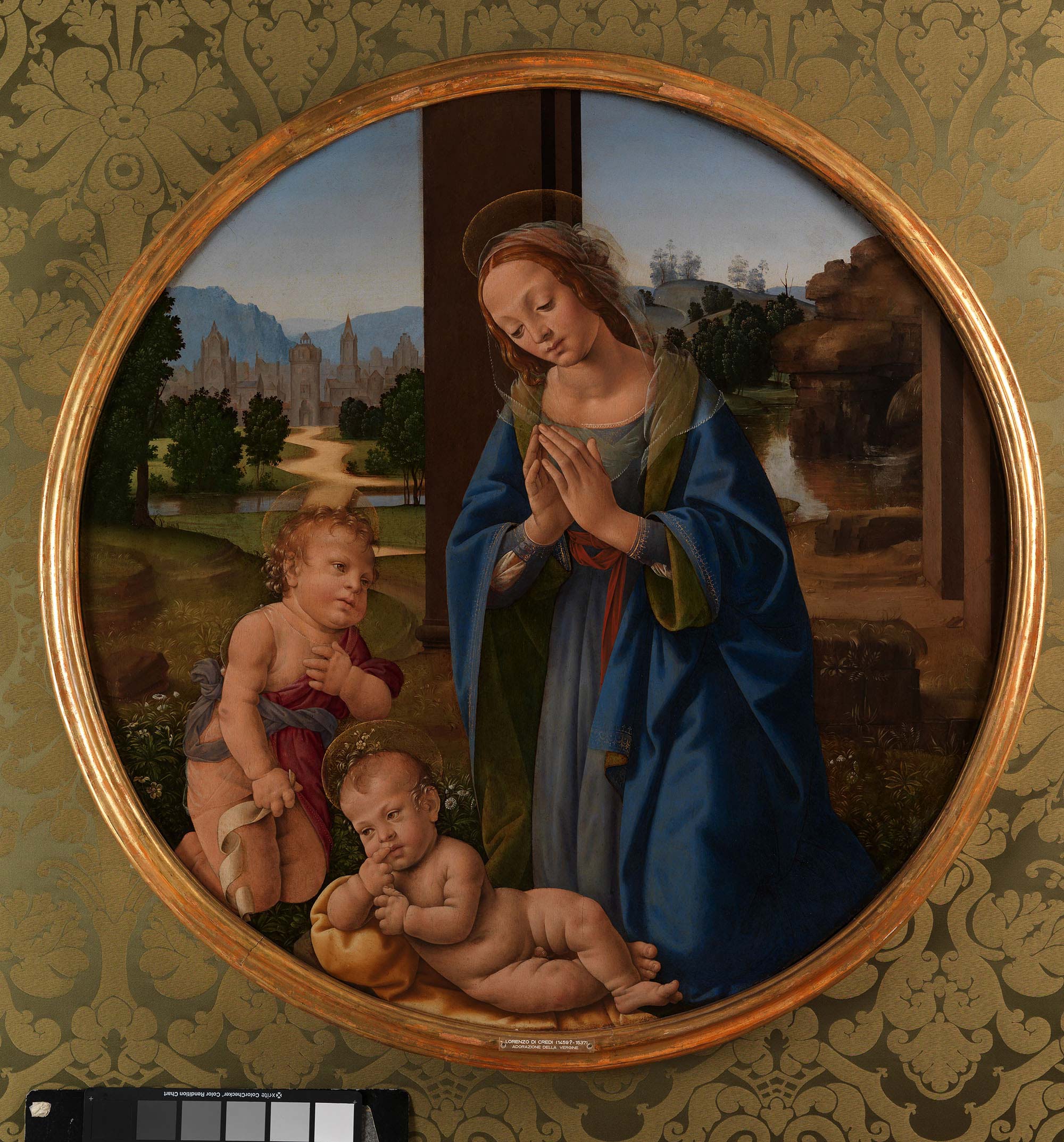 Lorenzo di Credi, Madonna in adorazione del Bambino con San Giovannino (1480 circa; olio su tavola; Venezia, Pinacoteca Querini Stampalia)
 Lorenzo di Credi, Madonna in adorazione del Bambino con San Giovannino (1480 circa; olio su tavola; Venezia, Pinacoteca Querini Stampalia)