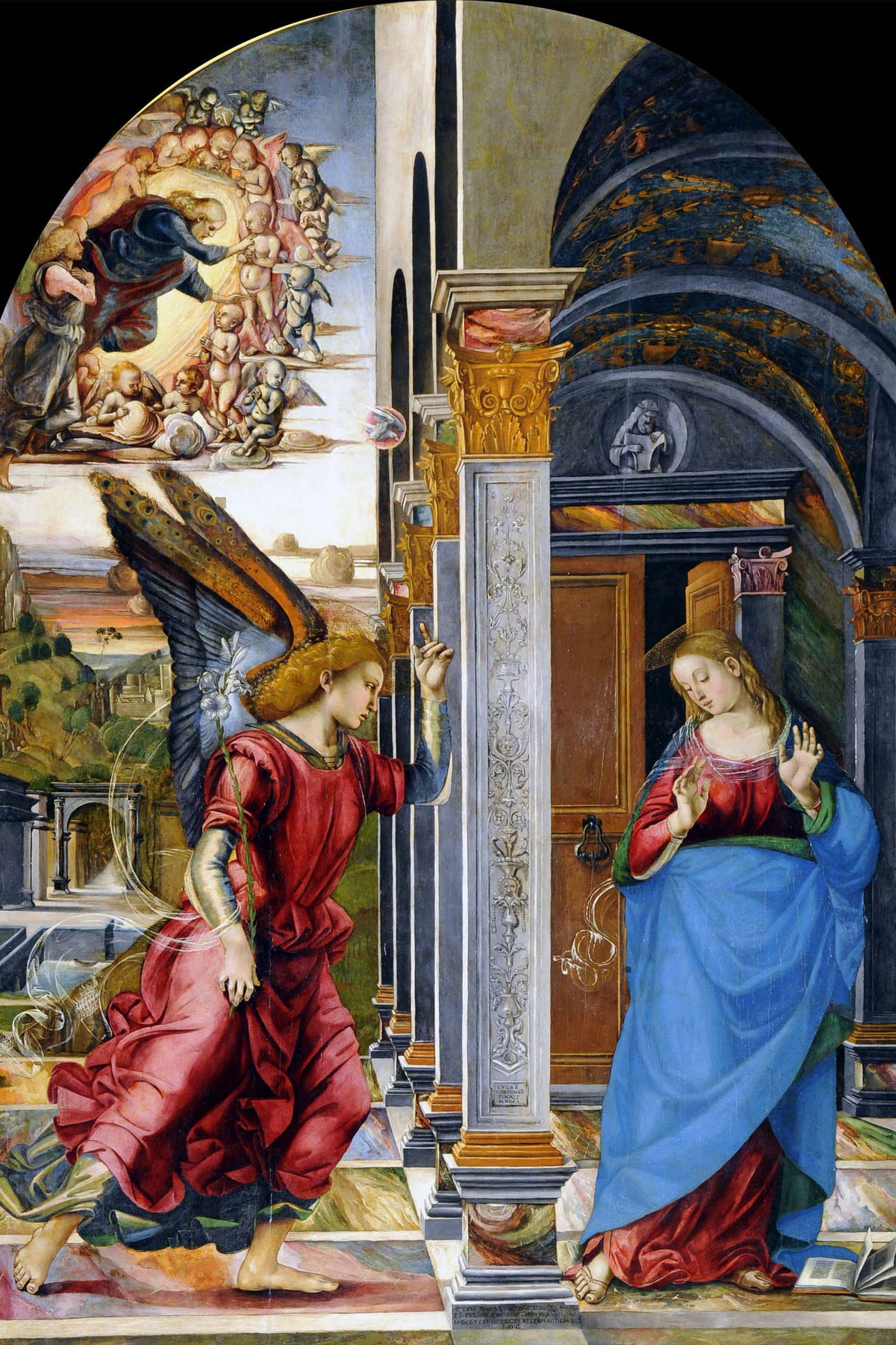 Luca Signorelli, Annunciazione (1491; olio su tavola; Volterra, Pinacoteca Civica)