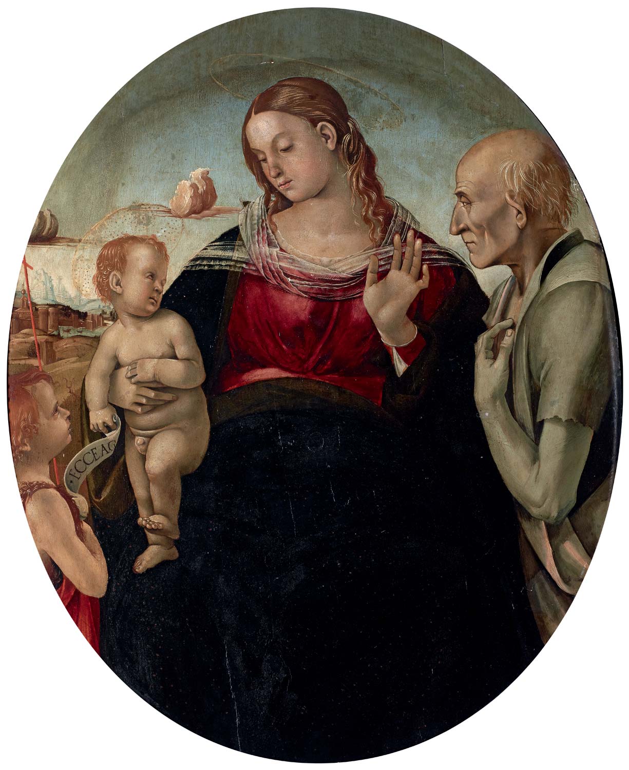 Luca Signorelli, Madonna col Bambino e san Giovannino (1491-94; olio su tavola; Parigi, Musée Jacquemart-André)