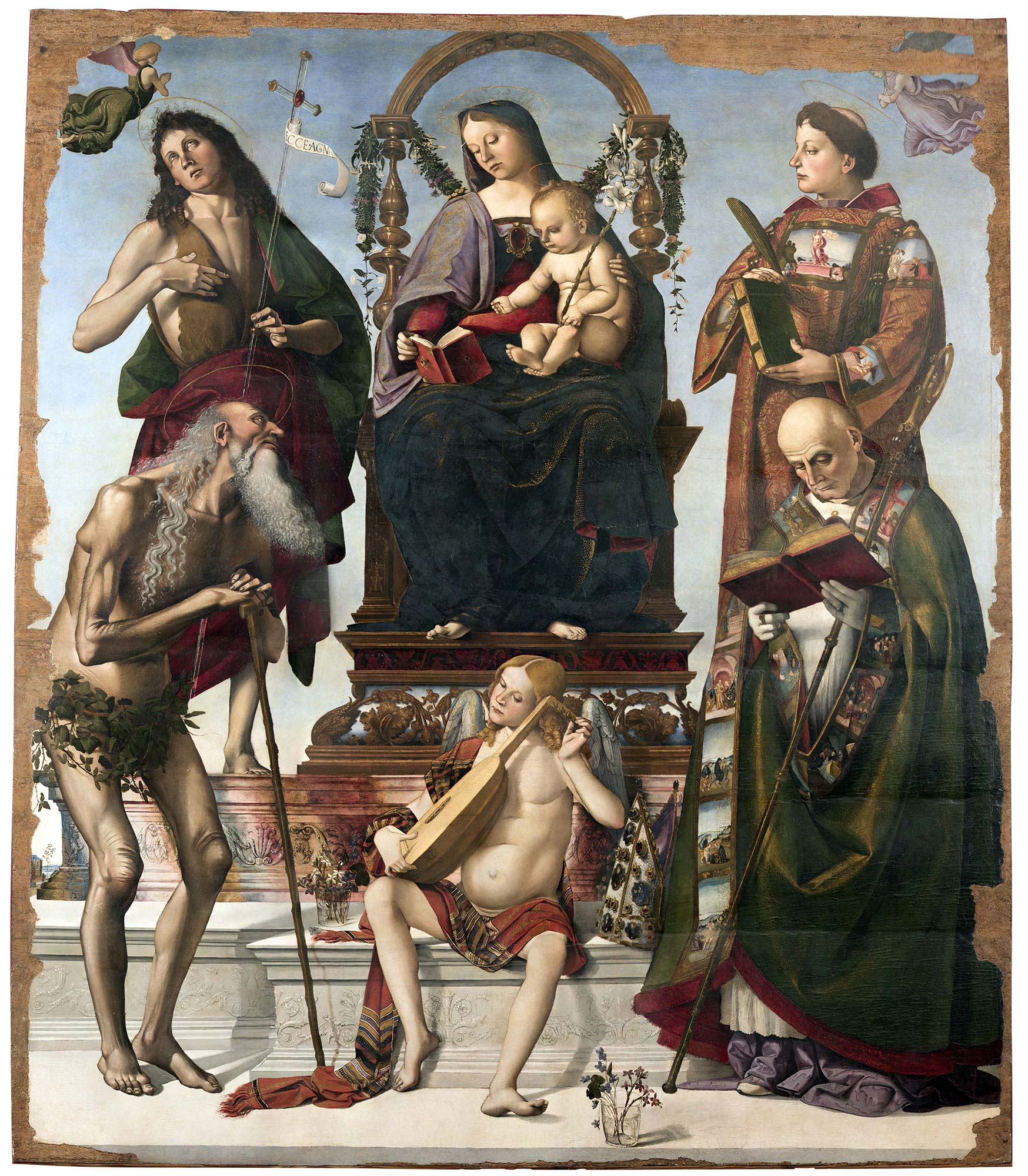 Luca Signorelli, Pala di Sant'Onofrio (1484; olio e tempera su tavola; Perugia, Museo del Capitolo della Cattedrale di San Lorenzo)
 Luca Signorelli, Pala di Sant'Onofrio (1484; olio e tempera su tavola; Perugia, Museo del Capitolo della Cattedrale di San Lorenzo)