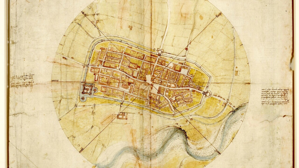 Leonardo's map of Imola