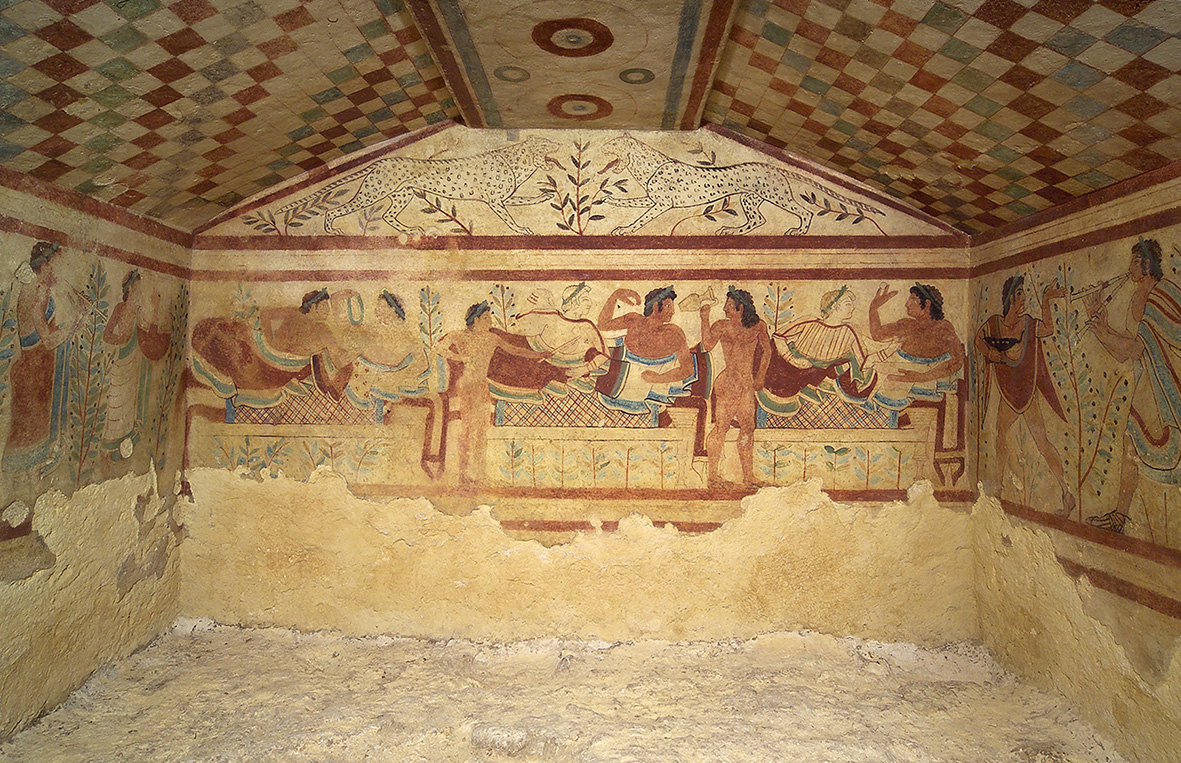 The necropolis of Monterozzi, tomb of the Leopards