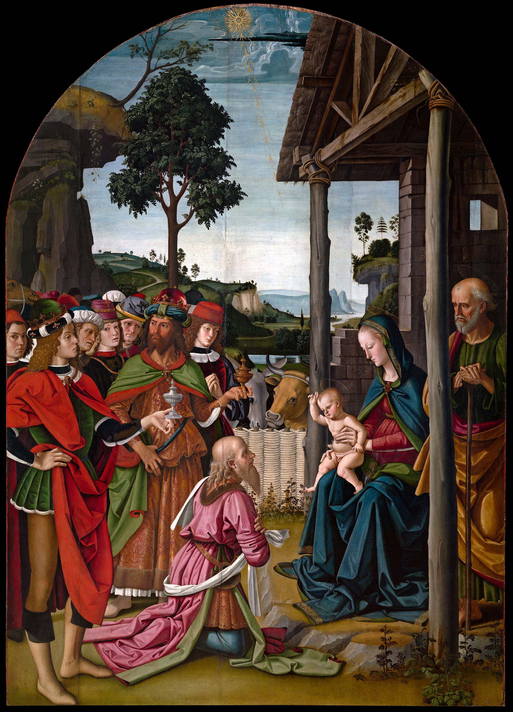 Perugino, Adorazione dei Magi (1475 circa; olio su tavola; Perugia, Galleria Nazionale dell’Umbria)
 Perugino, Adorazione dei Magi (1475 circa; olio su tavola; Perugia, Galleria Nazionale dell’Umbria)