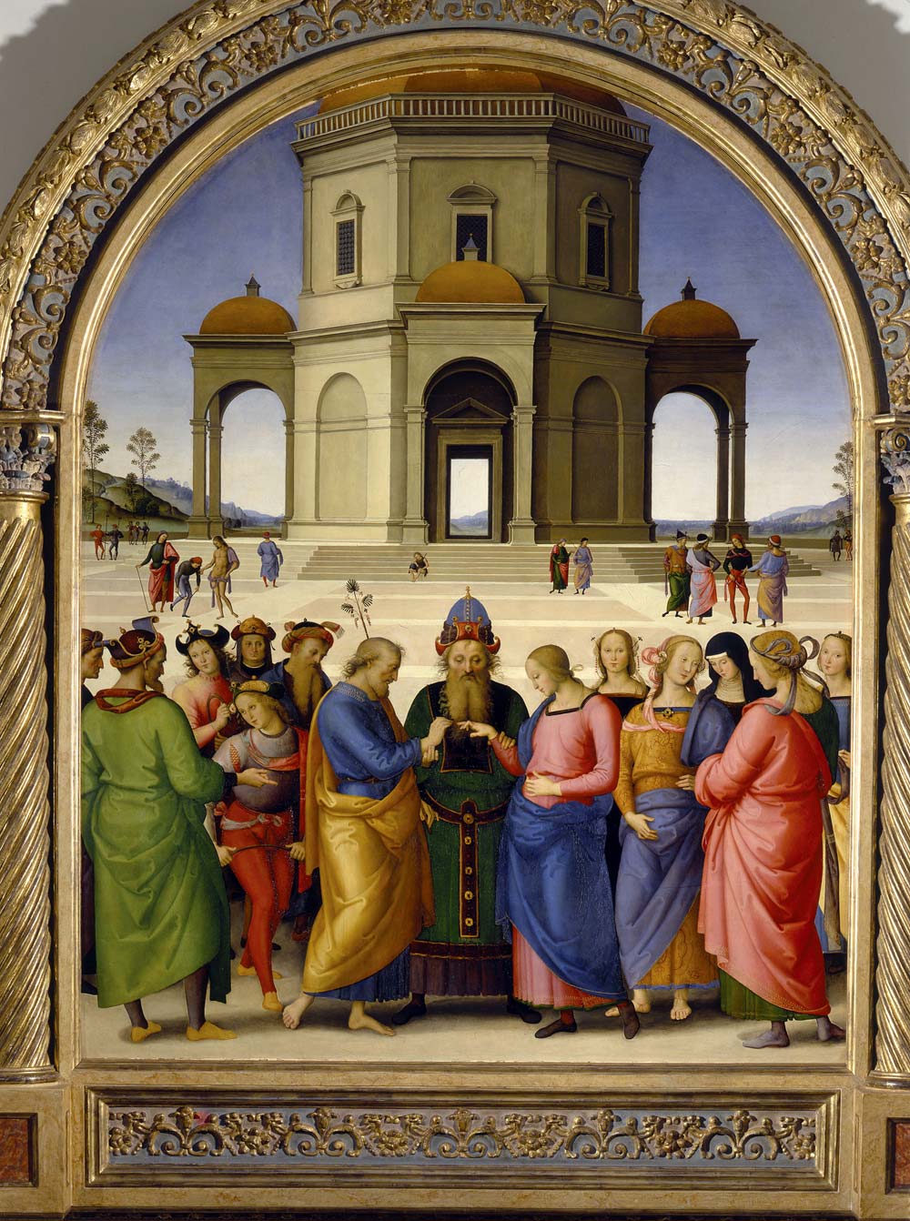 Perugino, Sposalizio della Vergine (1504; olio su tavola, 234 x 186 cm; Caen, Musée des Beaux-Arts)