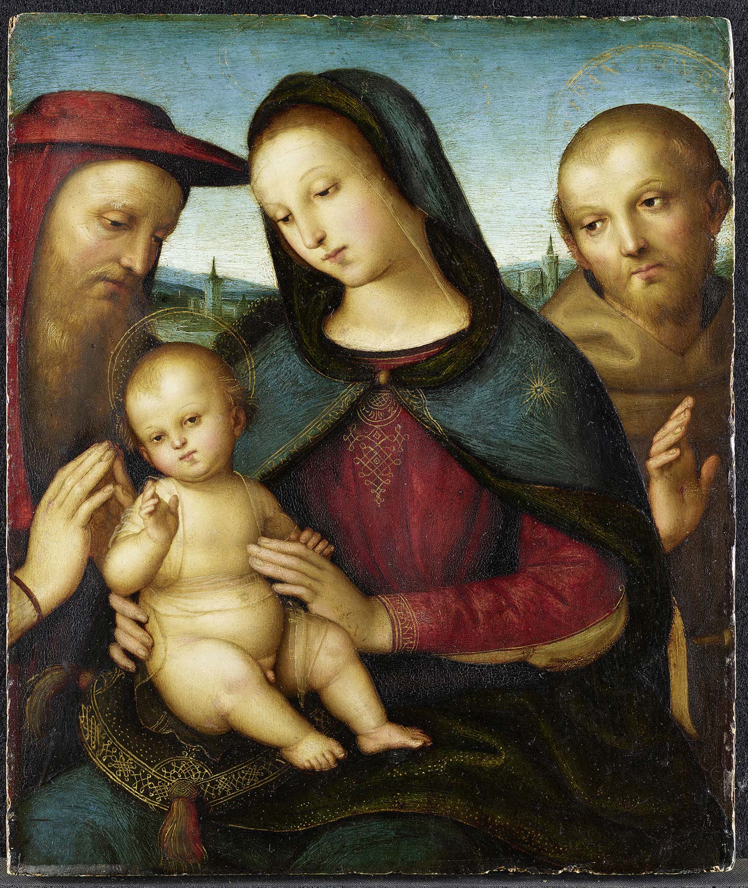 Raffaello, Madonna Borghese (1502 circa; tempera su tavola; Berlino, Staatliche Museen, Gemäldegalerie)
 Raffaello, Madonna Borghese (1502 circa; tempera su tavola; Berlino, Staatliche Museen, Gemäldegalerie)