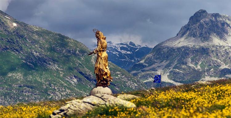 The statue of Our Lady of Europe